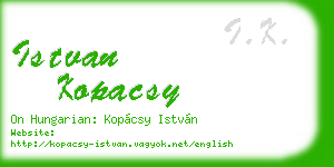 istvan kopacsy business card