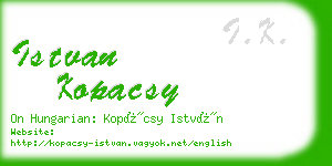istvan kopacsy business card
